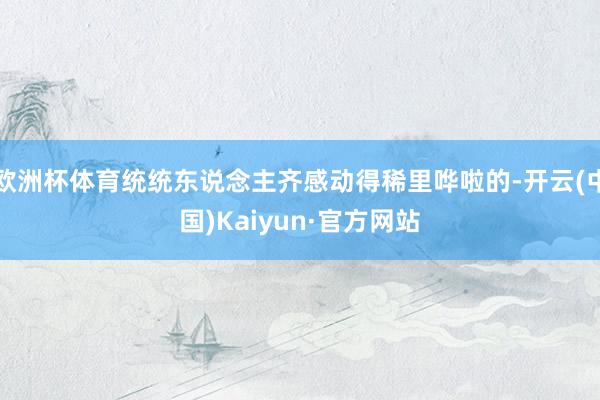 欧洲杯体育统统东说念主齐感动得稀里哗啦的-开云(中国)Kaiyun·官方网站