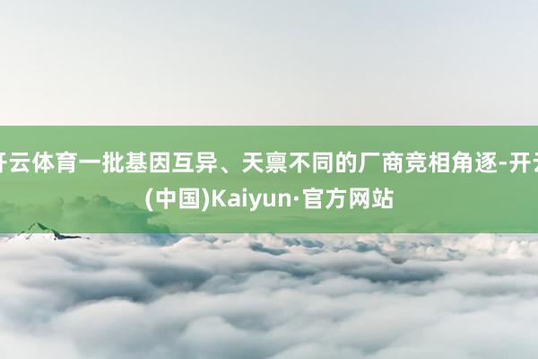 开云体育一批基因互异、天禀不同的厂商竞相角逐-开云(中国)Kaiyun·官方网站