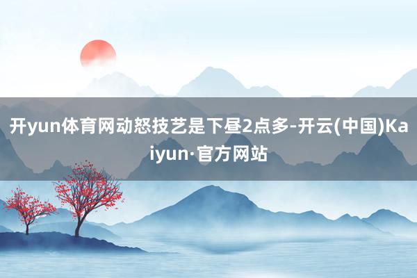开yun体育网动怒技艺是下昼2点多-开云(中国)Kaiyun·官方网站
