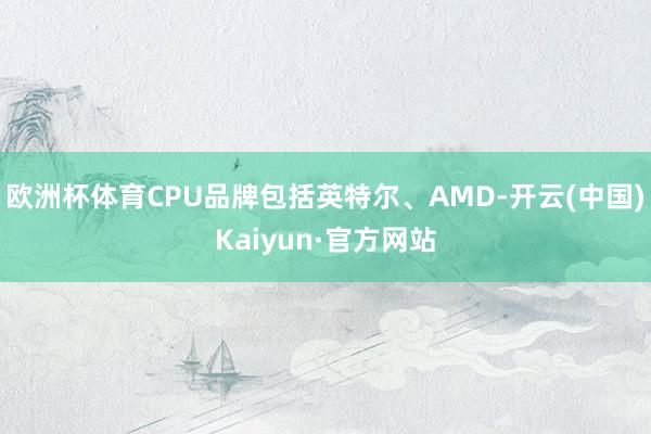 欧洲杯体育CPU品牌包括英特尔、AMD-开云(中国)Kaiyun·官方网站