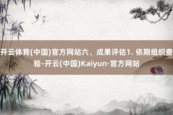 开云体育(中国)官方网站六、成果评估1. 依期组织查验-开云(中国)Kaiyun·官方网站