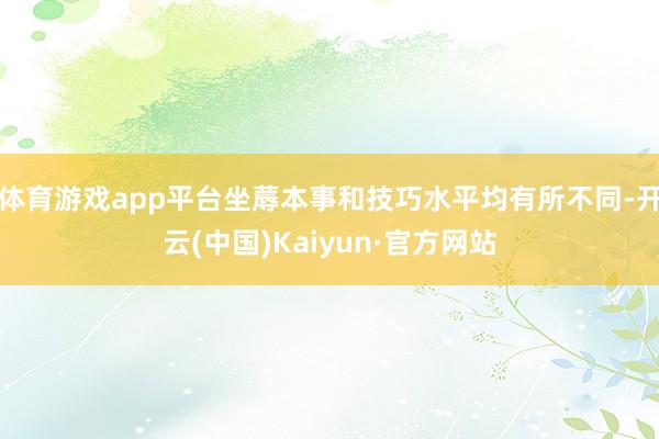 体育游戏app平台坐蓐本事和技巧水平均有所不同-开云(中国)Kaiyun·官方网站
